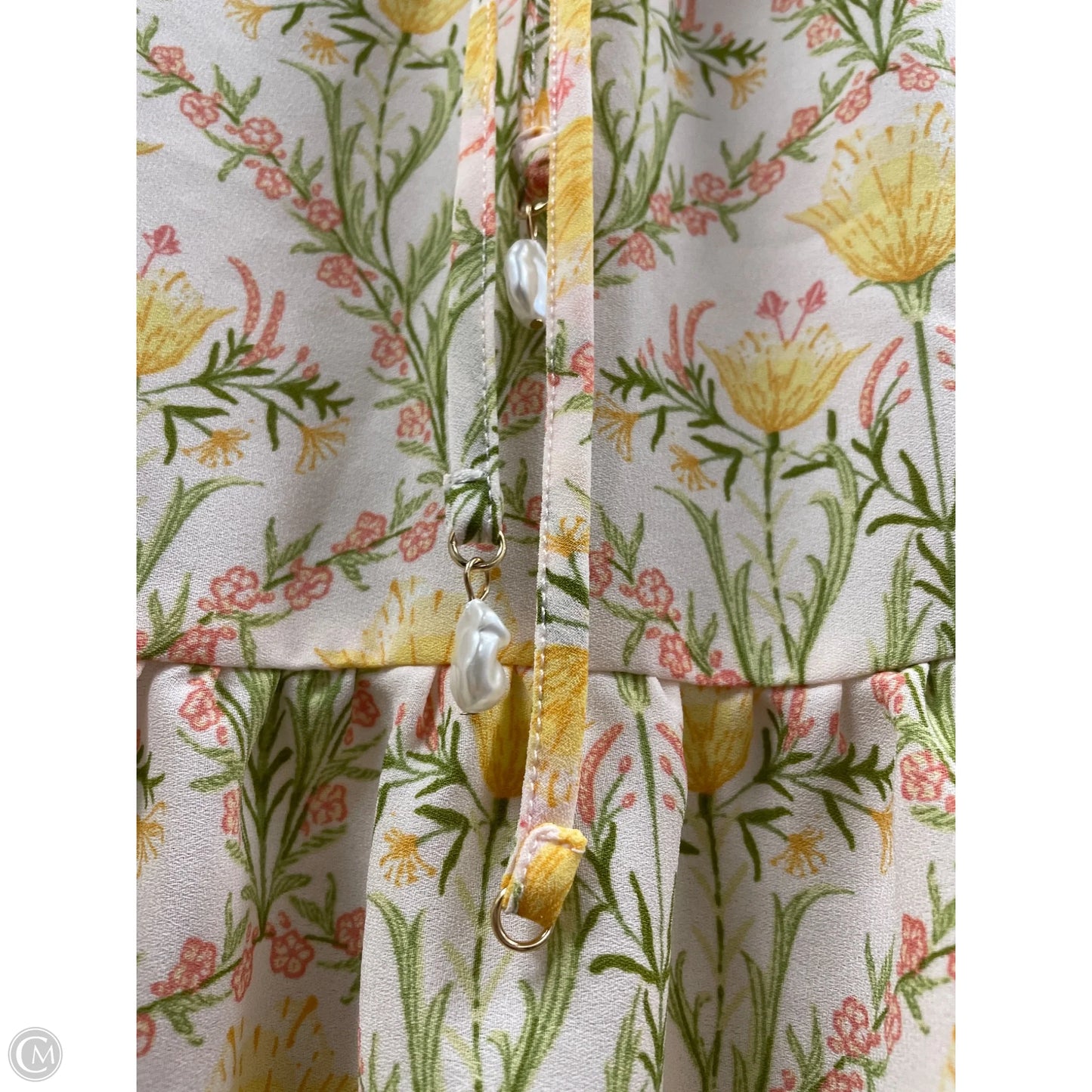 Top Short Sleeve By Cece In Floral Print, Size: S