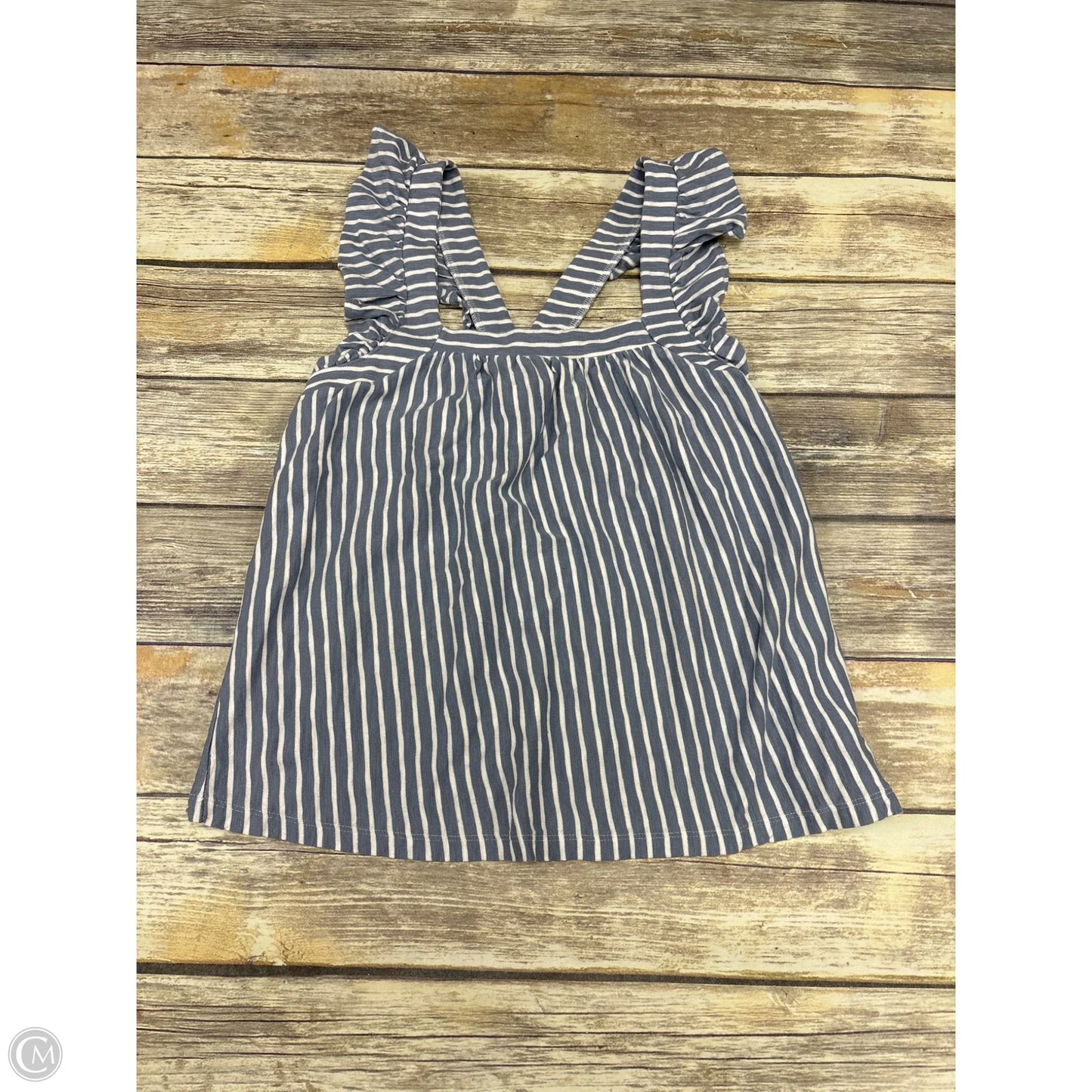 Top Sleeveless By Lc Lauren Conrad In Blue & White, Size: M