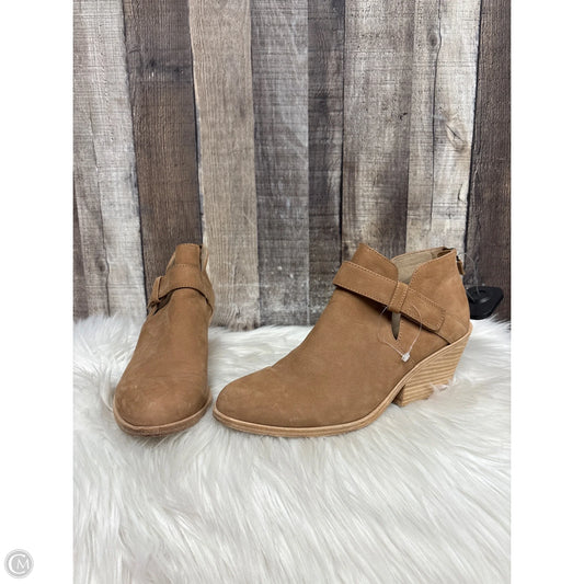 Boots Ankle Heels By Eileen Fisher In Tan, Size: 8