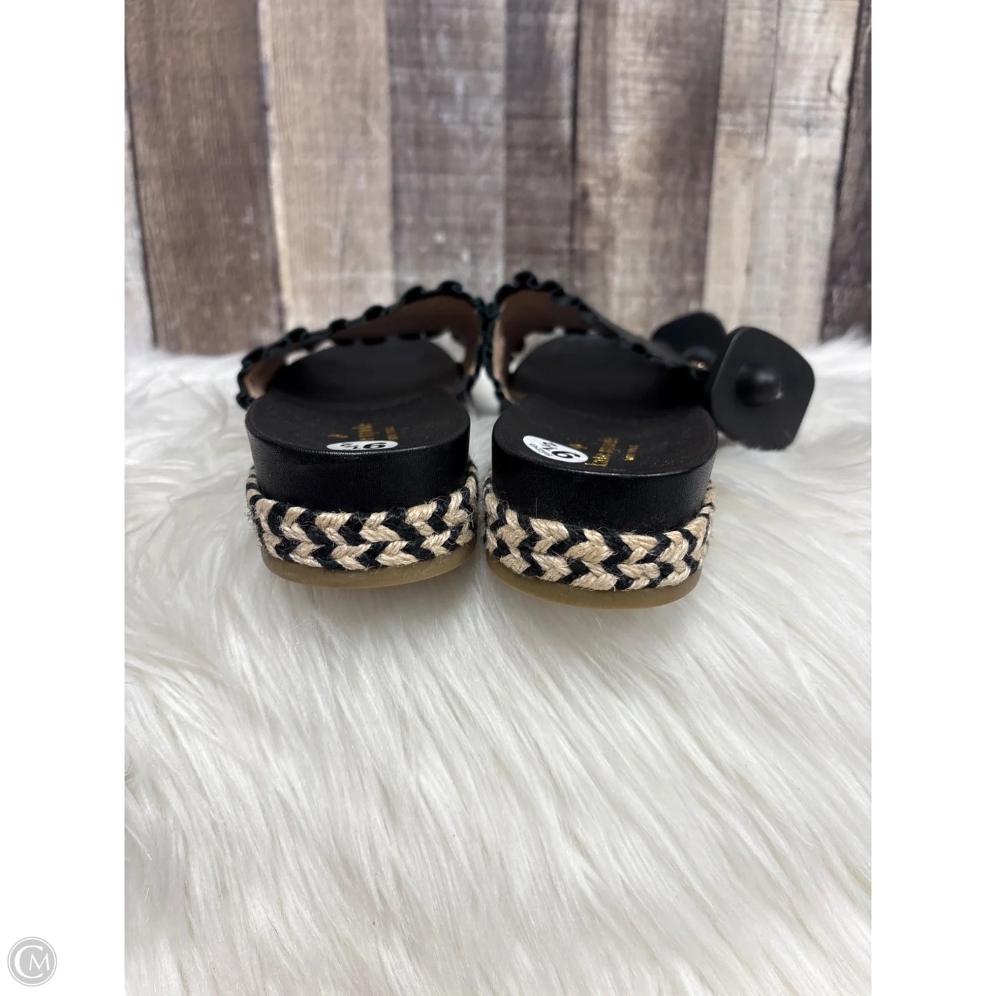 Sandals Designer By Kate Spade In Black & Cream, Size: 9.5