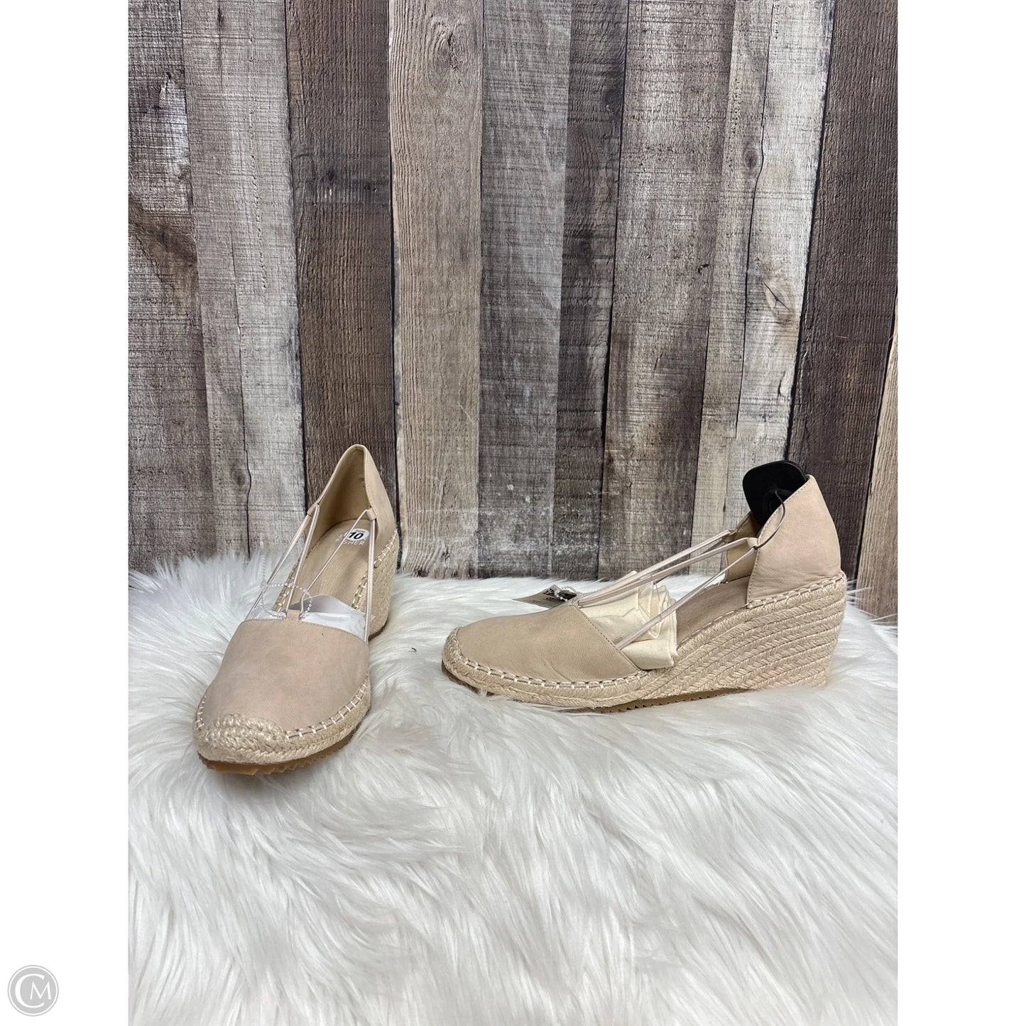 Sandals Heels Wedge By Eileen Fisher In Tan, Size: 10