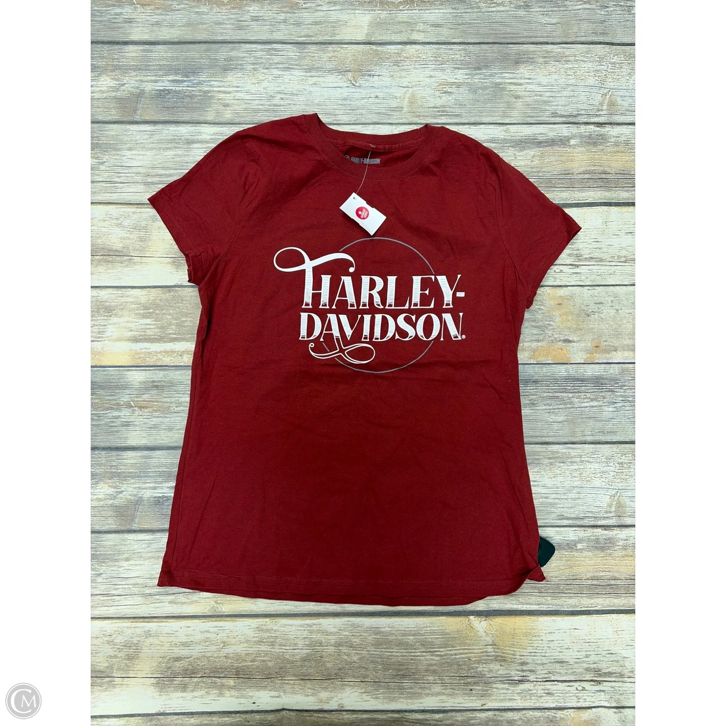 Top Short Sleeve By Harley Davidson In Maroon, Size: M