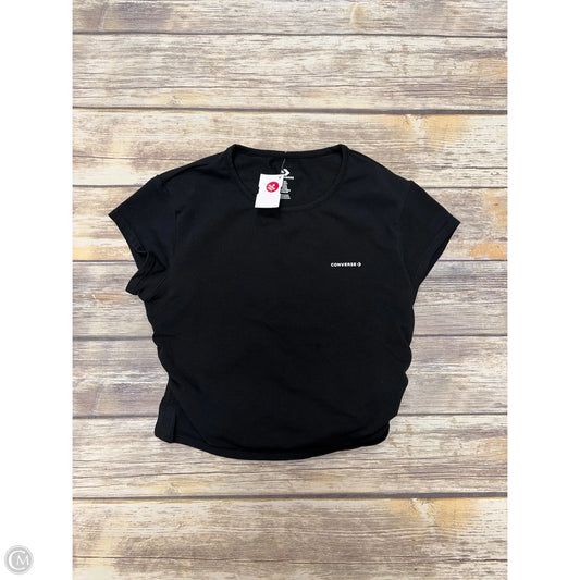 Top Short Sleeve By Converse In Black, Size: L