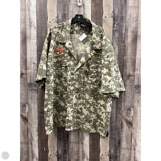 Top Short Sleeve By Cme In Camouflage Print, Size: 3x