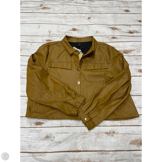 Jacket Other By Halogen In Brown, Size: Xxl