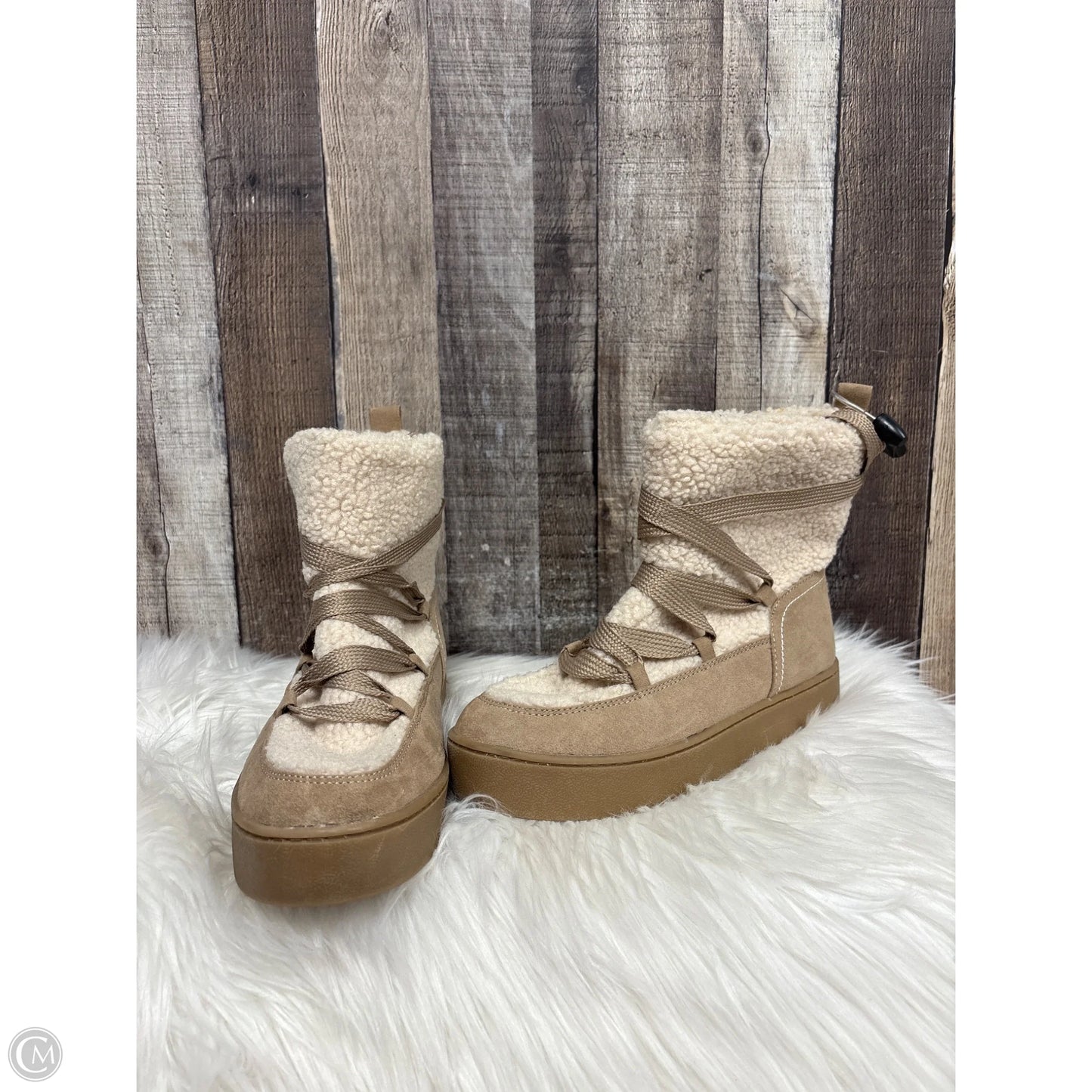 Boots Ankle Flats By Universal Thread In Tan, Size: 8.5