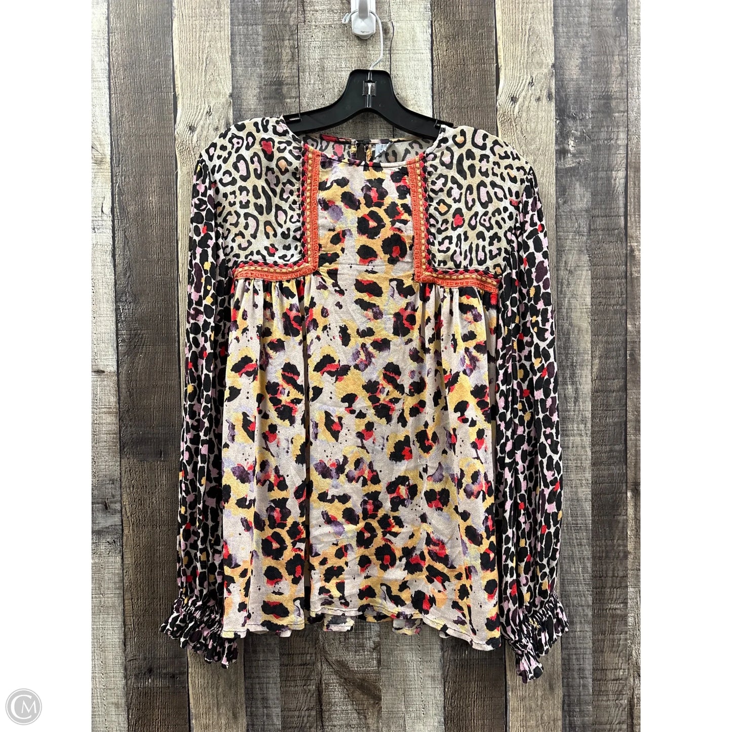 Top Long Sleeve By Blank London In Floral Print, Size: M