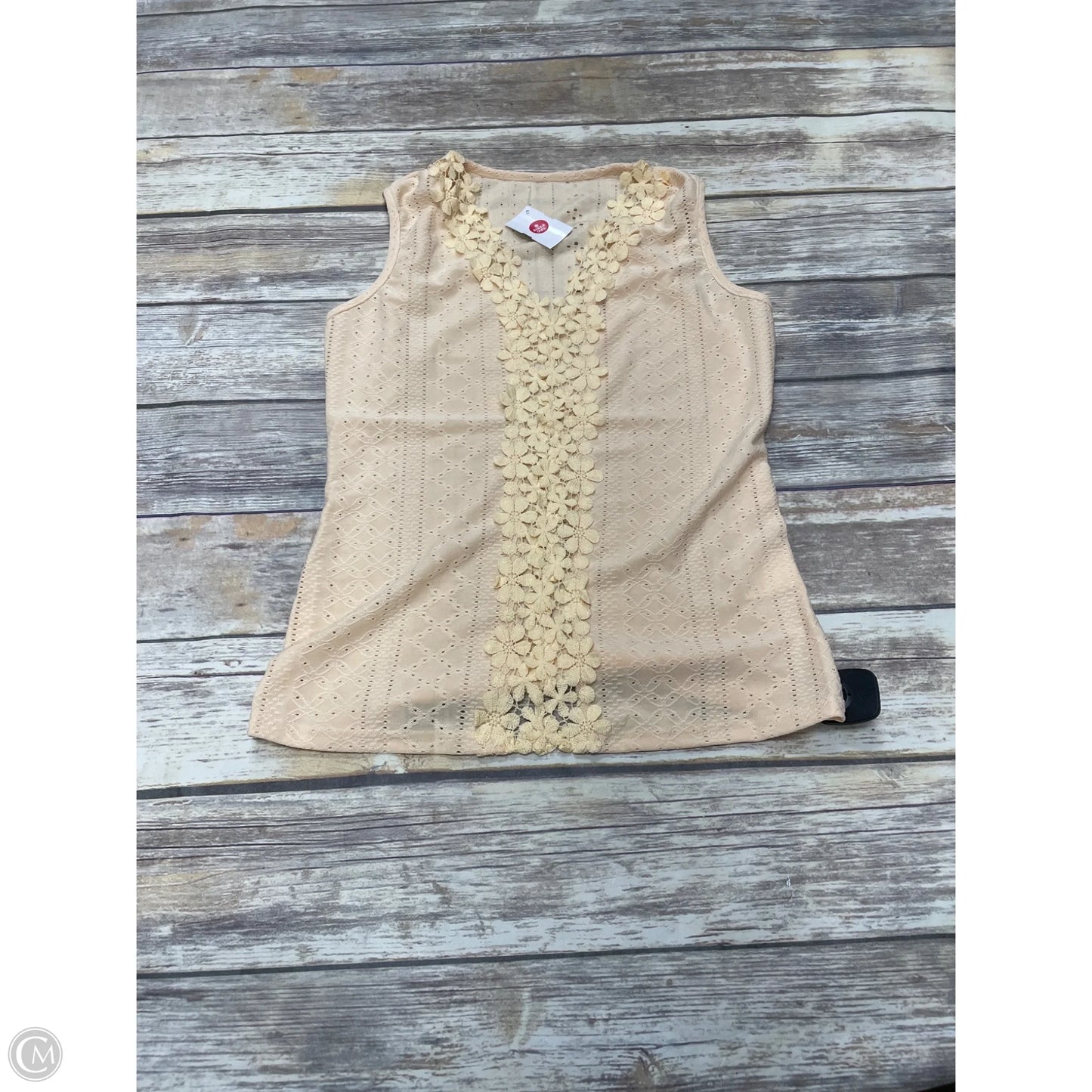 Top Sleeveless By Cmf In Yellow, Size: S