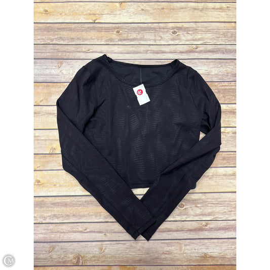 Athletic Top Long Sleeve Crewneck By Lululemon In Black, Size: 4