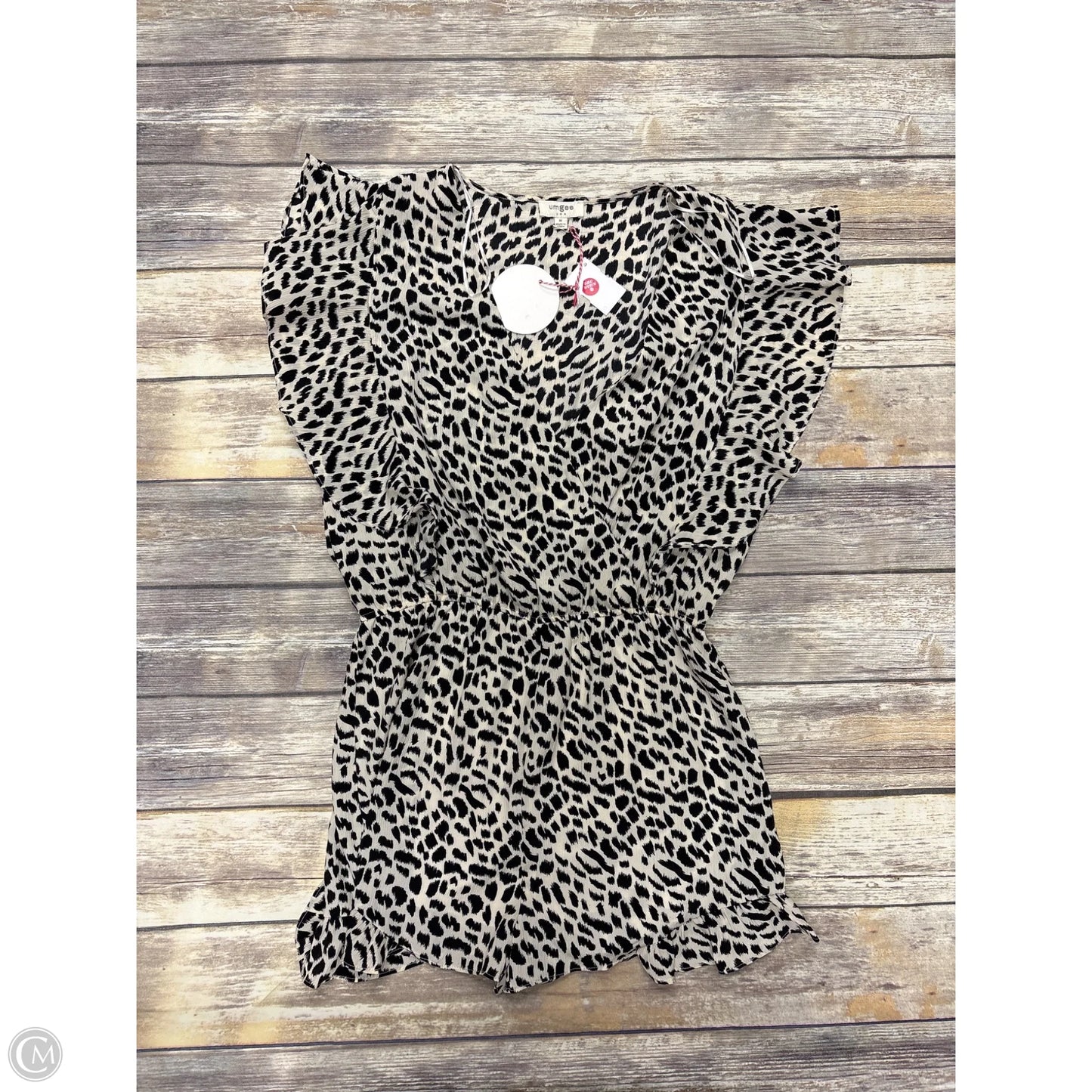 Romper By Umgee In Black & Cream, Size: M