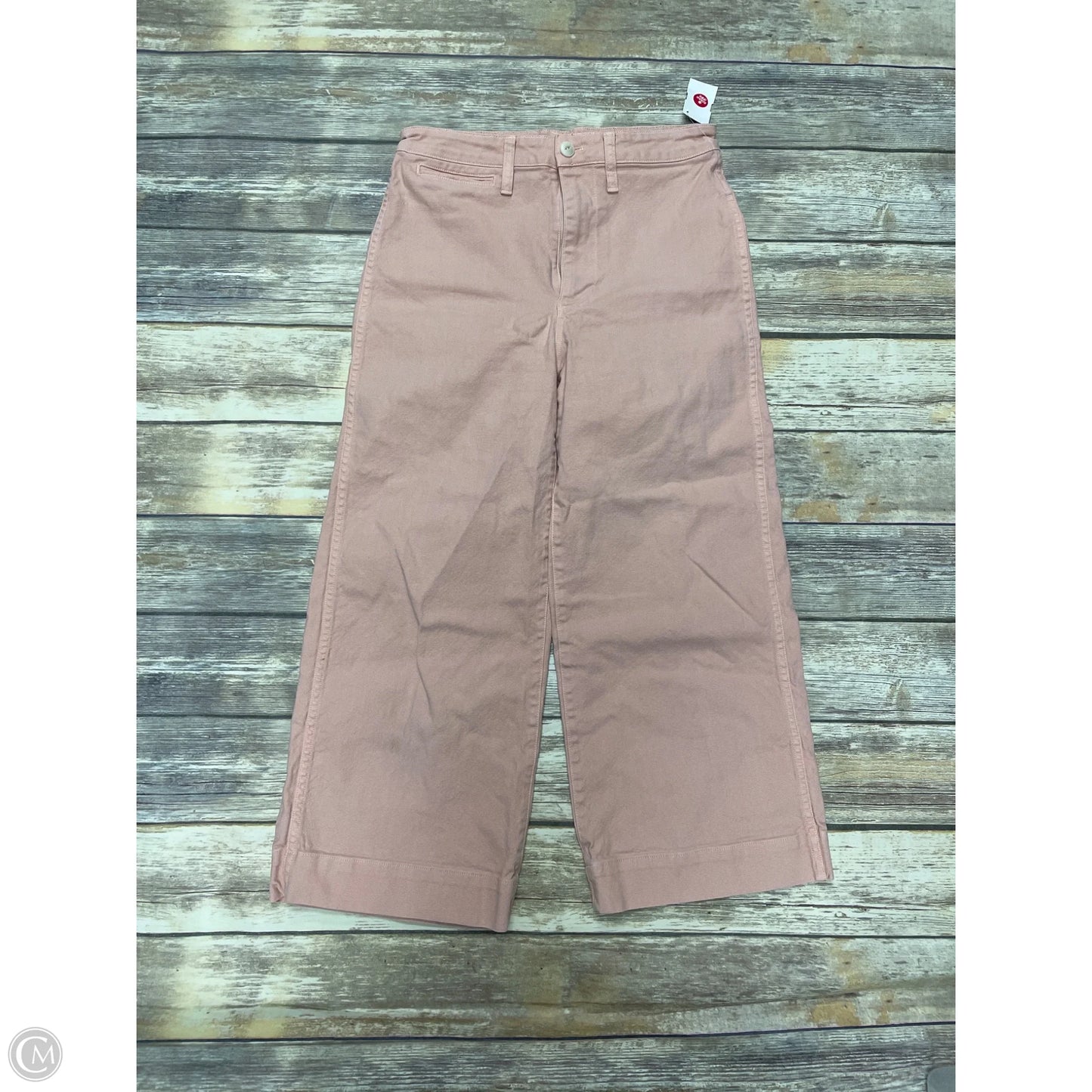 Jeans Cropped By Madewell In Pink Denim, Size: 4
