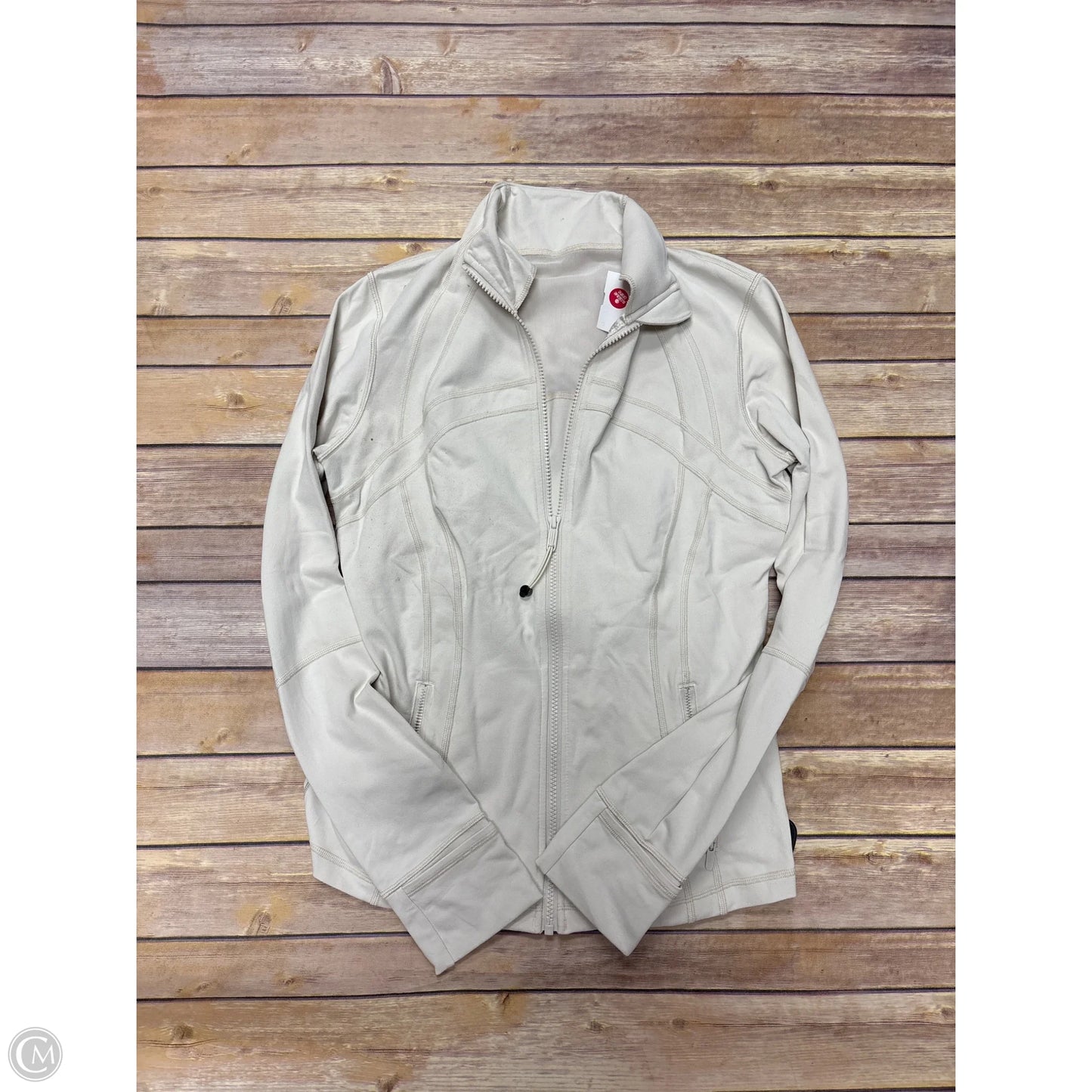 Athletic Jacket By Lululemon In Cream, Size: 10