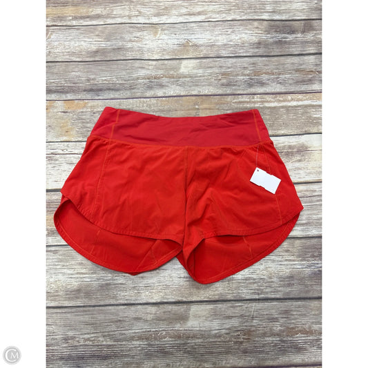 Athletic Shorts By Lululemon In Orange, Size: 6
