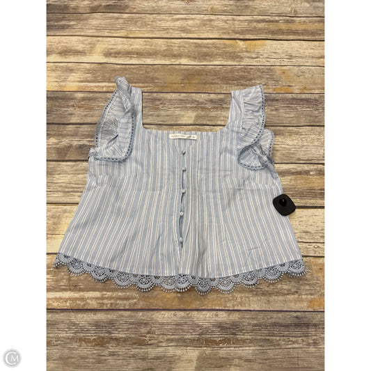 Top Sleeveless By Altard State In Blue & White, Size: M