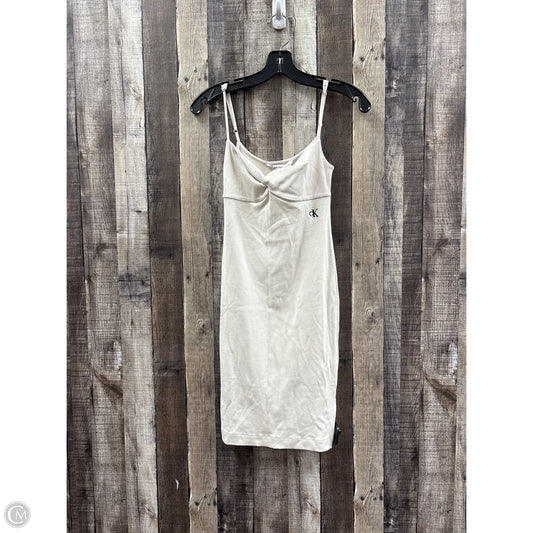 Dress Casual Short By Calvin Klein In Ivory, Size: Xs