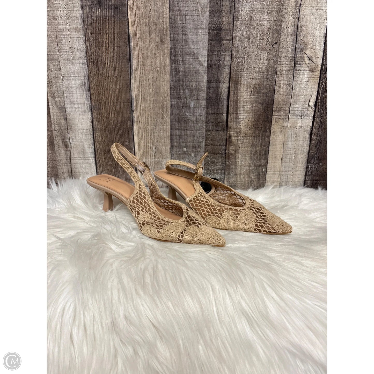 Sandals Heels Stiletto By A New Day In Tan, Size: 6.5