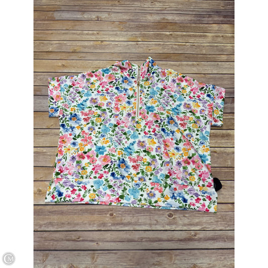 Top Short Sleeve By Cme In Floral Print, Size: S