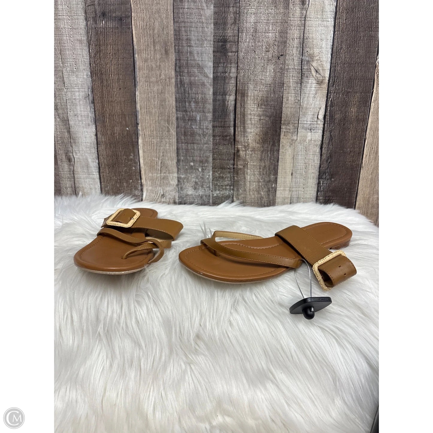 Sandals Flats By Talbots In Tan, Size: 8