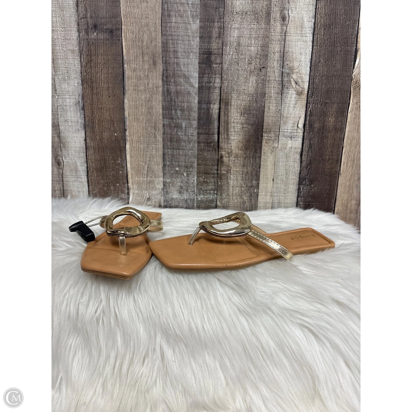 Sandals Flats By Bamboo In Tan, Size: 8