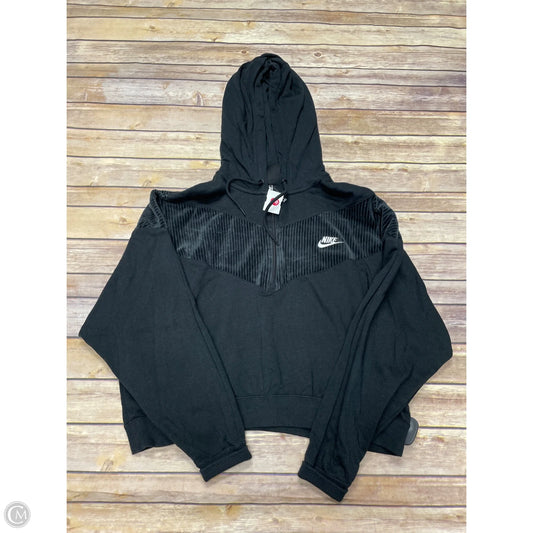 Sweatshirt Hoodie By Nike In Black, Size: L