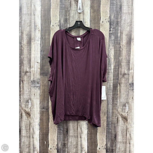 Athletic Top Short Sleeve By Athleta In Taupe, Size: 1x