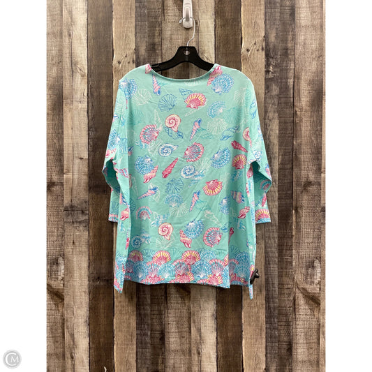 Top 3/4 Sleeve By Appleseeds In Multi-colored, Size: 1x