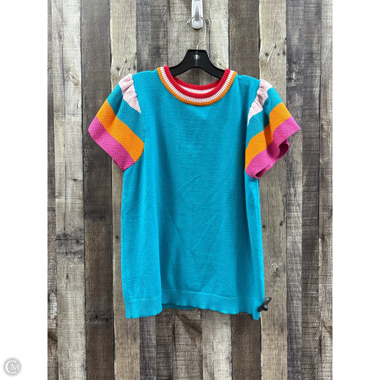 Sweater Short Sleeve By Cmf In Multi-colored, Size: L