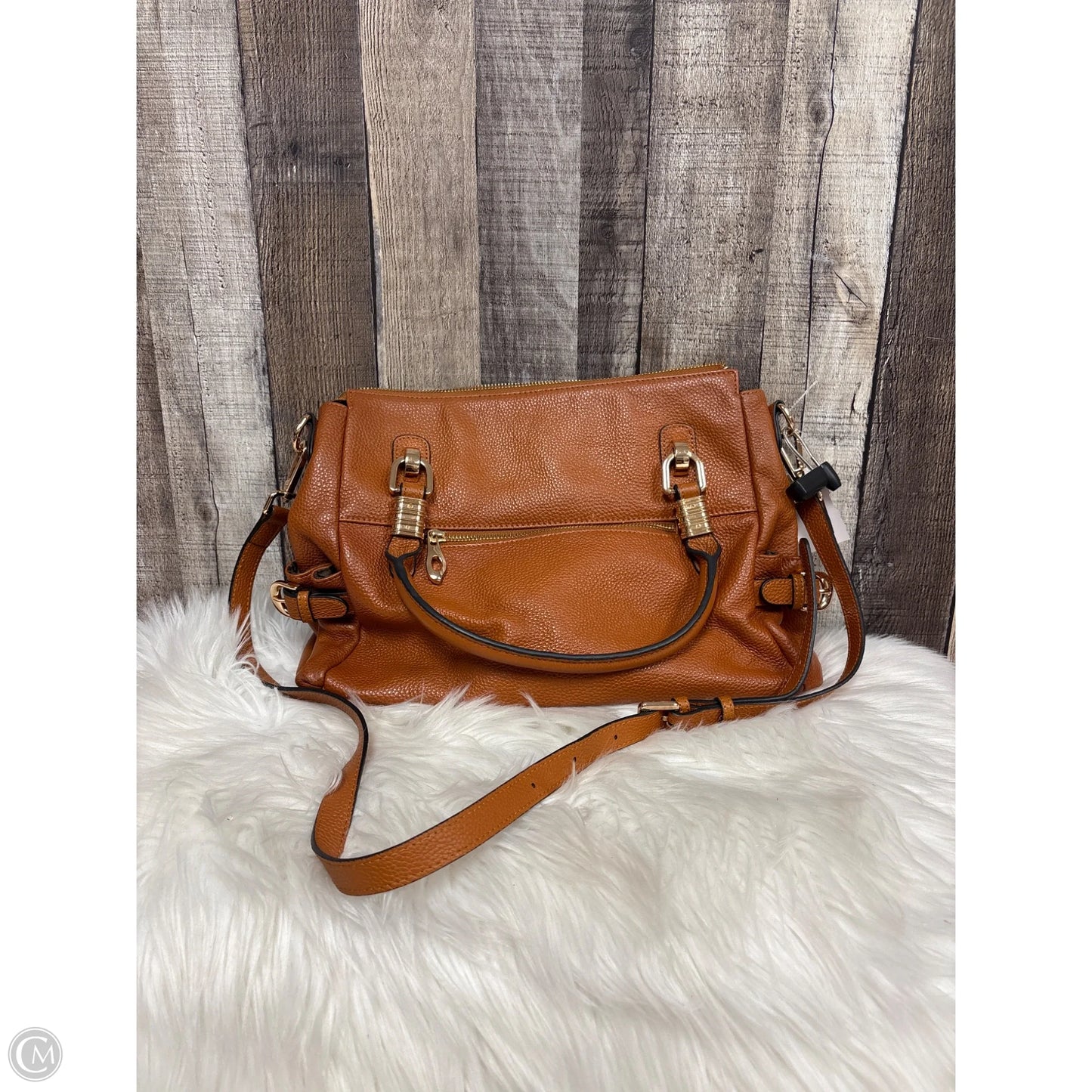 Handbag Leather By Cmc, Size: Medium