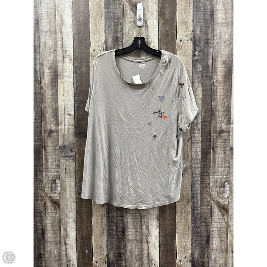 Top Short Sleeve By Old Navy In Tan, Size: Xxl