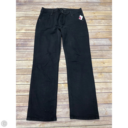 Jeans Straight By Hudson In Black Denim, Size: 12