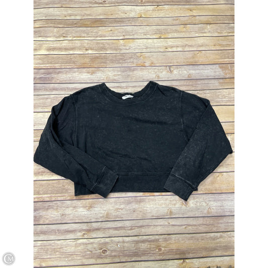 Sweatshirt Crewneck By Double Zero In Black, Size: M