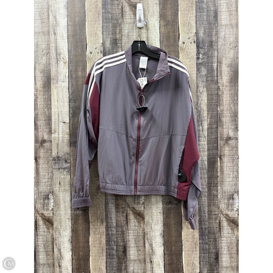 Athletic Jacket By Adidas In Purple, Size: S