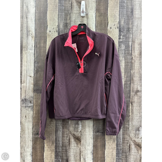 Athletic Jacket By Puma In Purple, Size: Xl
