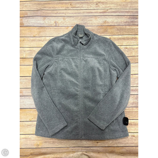 Jacket Fleece By Natural Reflections In Grey, Size: L