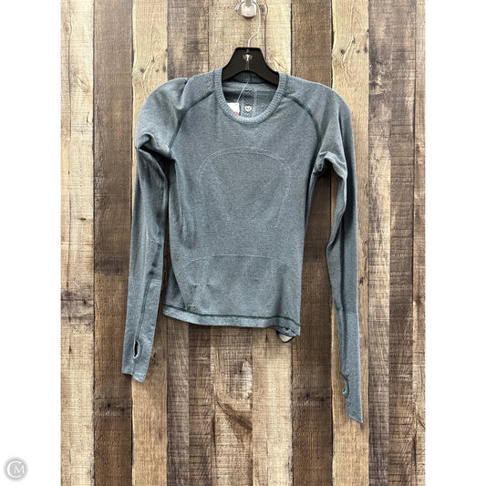 Athletic Top Long Sleeve Crewneck By Lululemon In Teal, Size: S