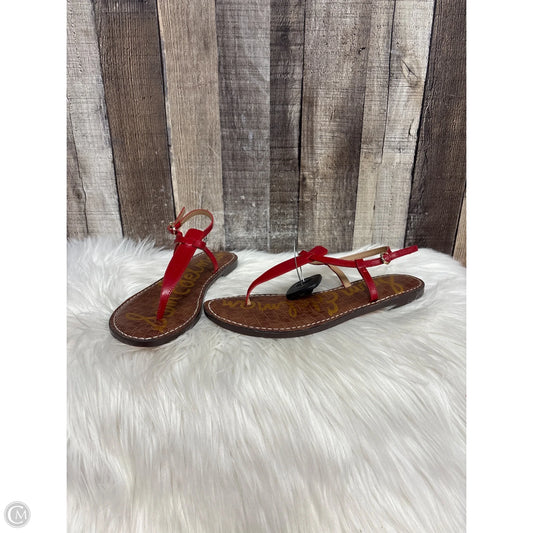 Sandals Flats By Sam Edelman In Red, Size: 8.5