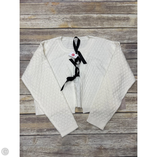 Cardigan By Luna Ivy In Ivory, Size: L