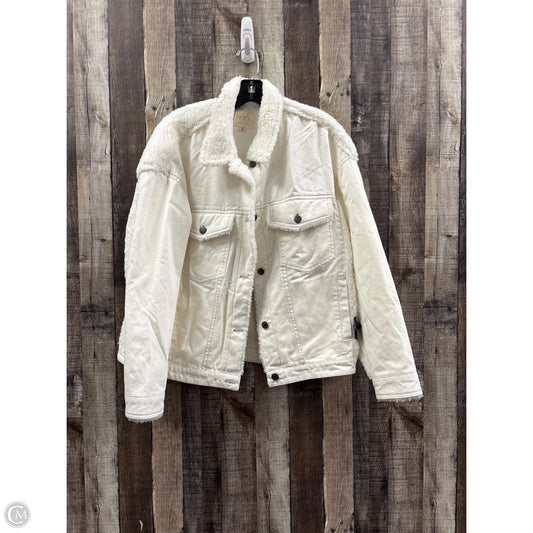 Jacket Denim By Thread And Supply In Ivory, Size: M