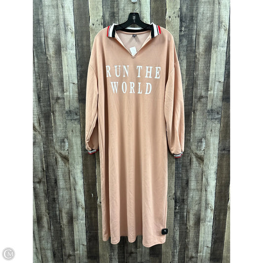 Dress Casual Maxi By Shein In Peach, Size: Xl