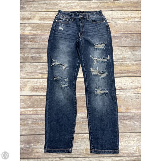 Jeans Straight By Judy Blue In Blue Denim, Size: 4