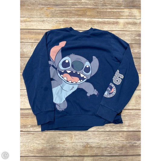 Sweatshirt Crewneck By Disney In Blue, Size: M