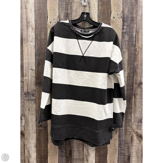 Tunic Long Sleeve By Cme In Black & White, Size: S