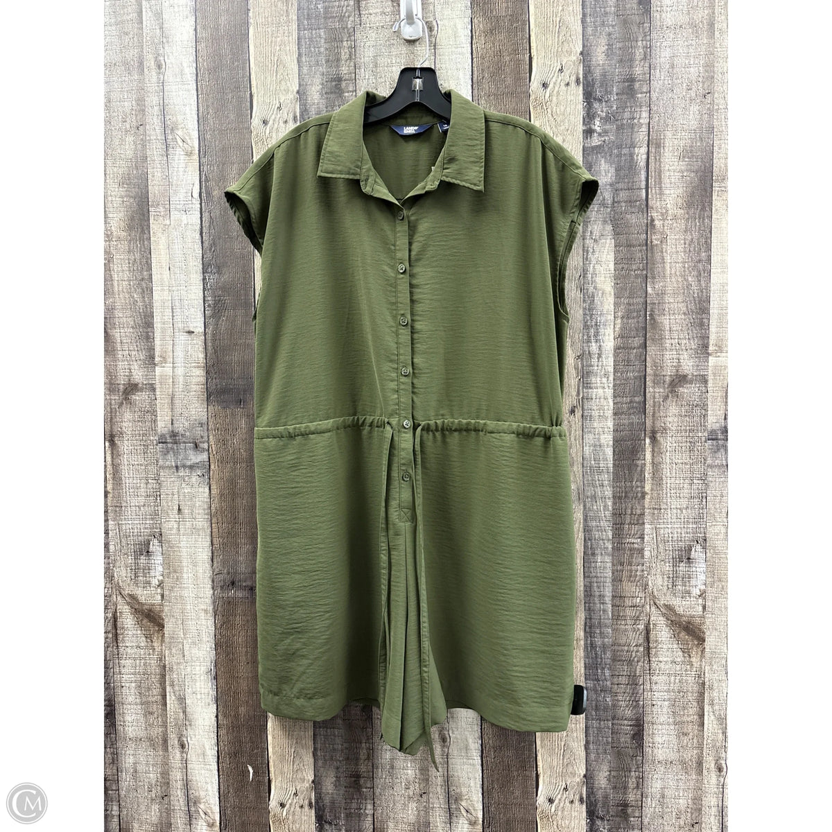 Romper By Lands End In Green, Size: Xl