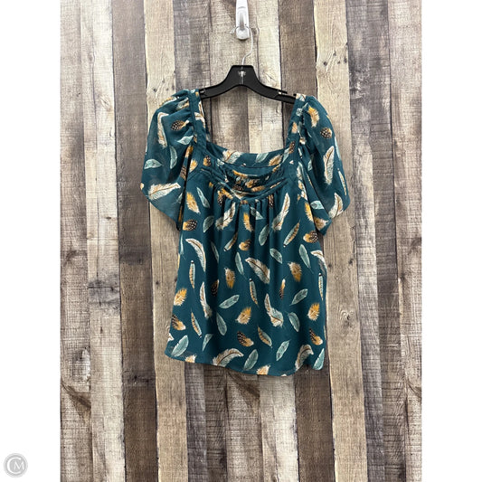 Top Short Sleeve By Loft In Floral Print, Size: M