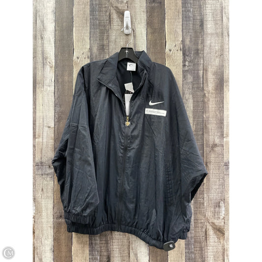 Athletic Jacket By Nike In Black, Size: L