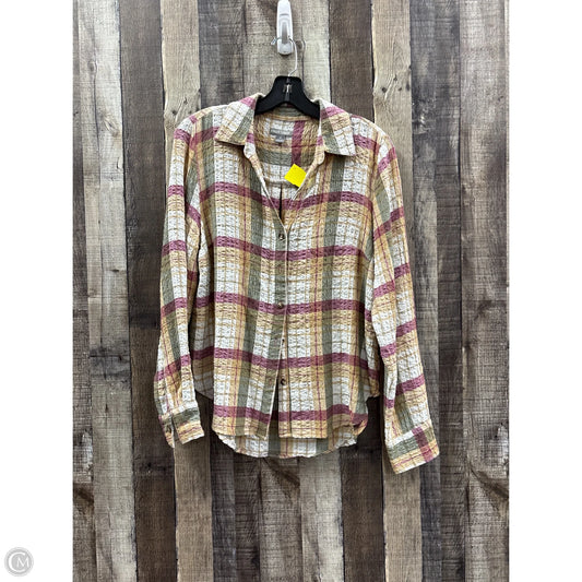 Top Long Sleeve By Falls Creek In Multi-colored, Size: M