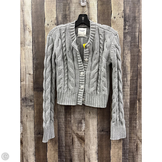 Sweater Cardigan By Abercrombie And Fitch In Grey, Size: Xs