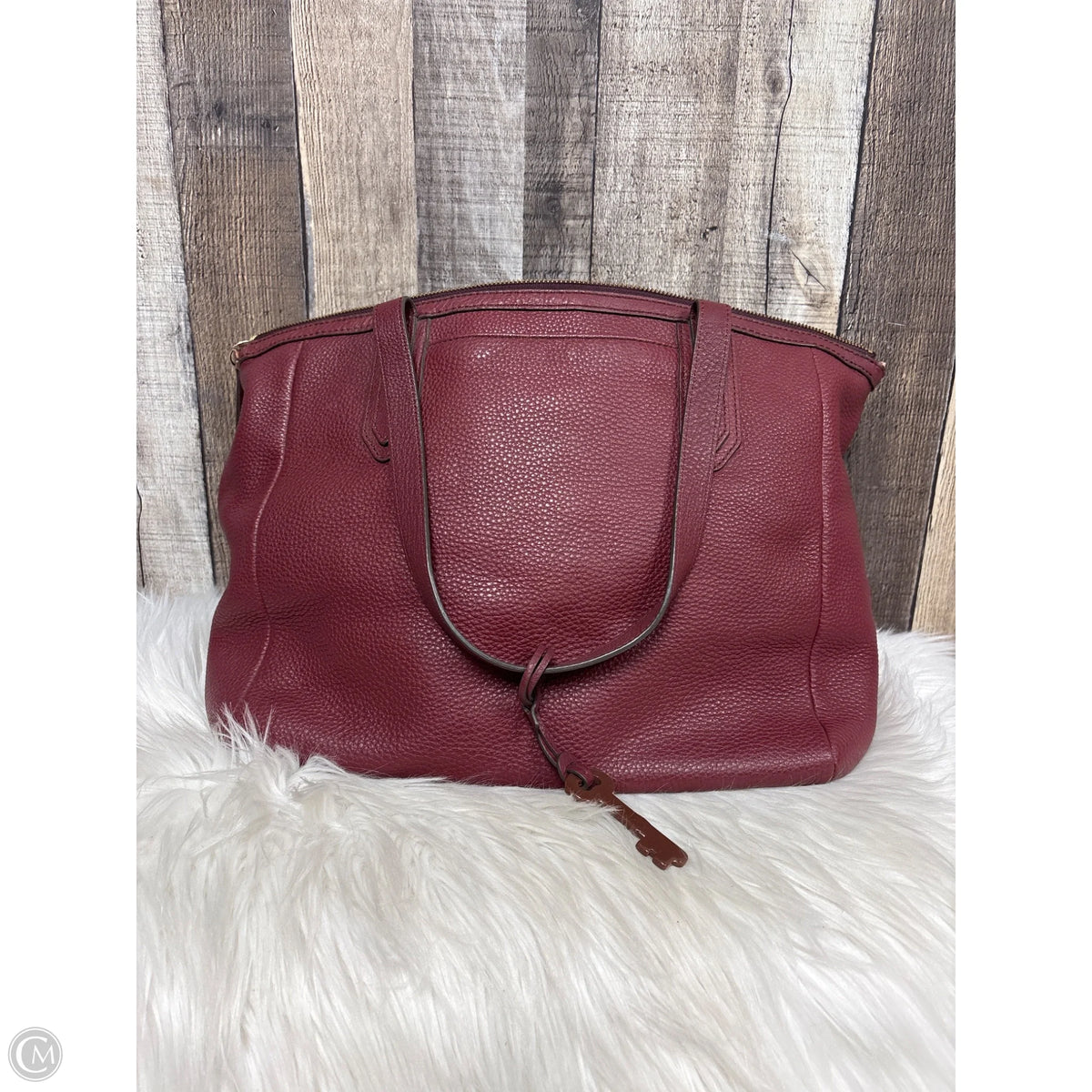 Wallet Leather By Fossil, Size: Medium