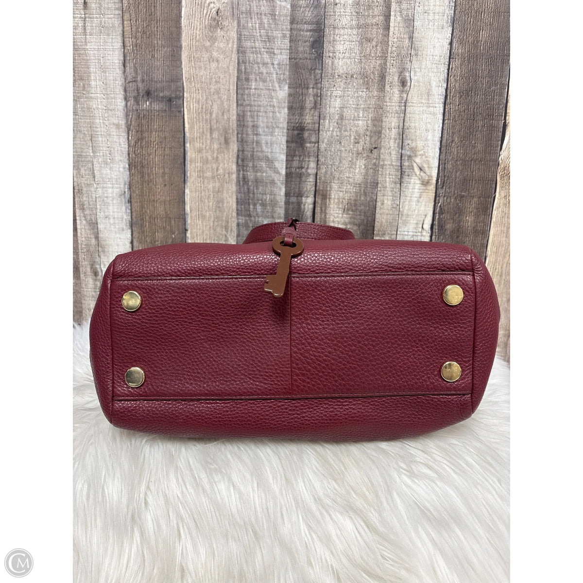 Wallet Leather By Fossil, Size: Medium