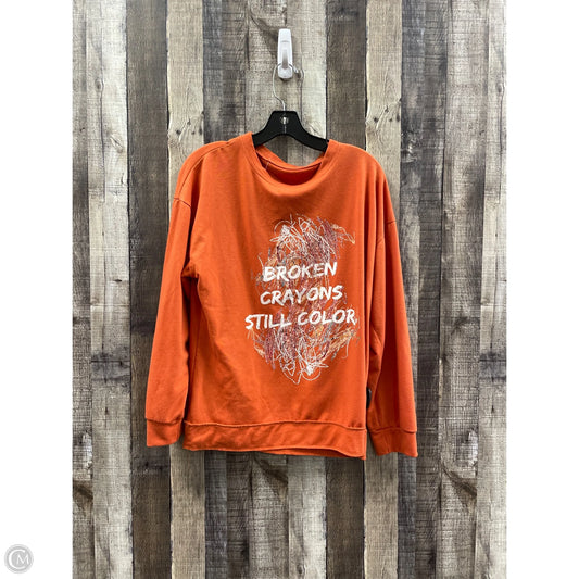 Sweatshirt Crewneck By Cmf In Orange, Size: L
